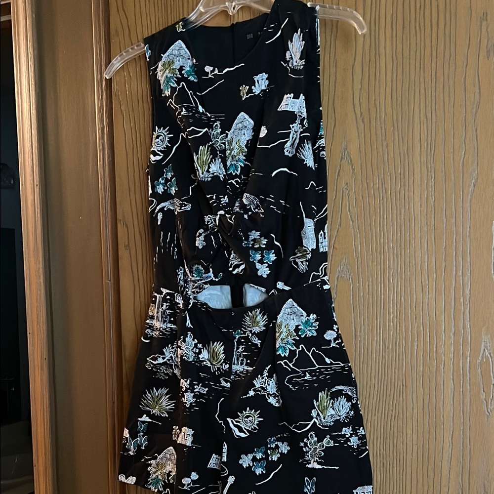 Zara Blue and White Sleeveless Jumpsuit Cocktail
